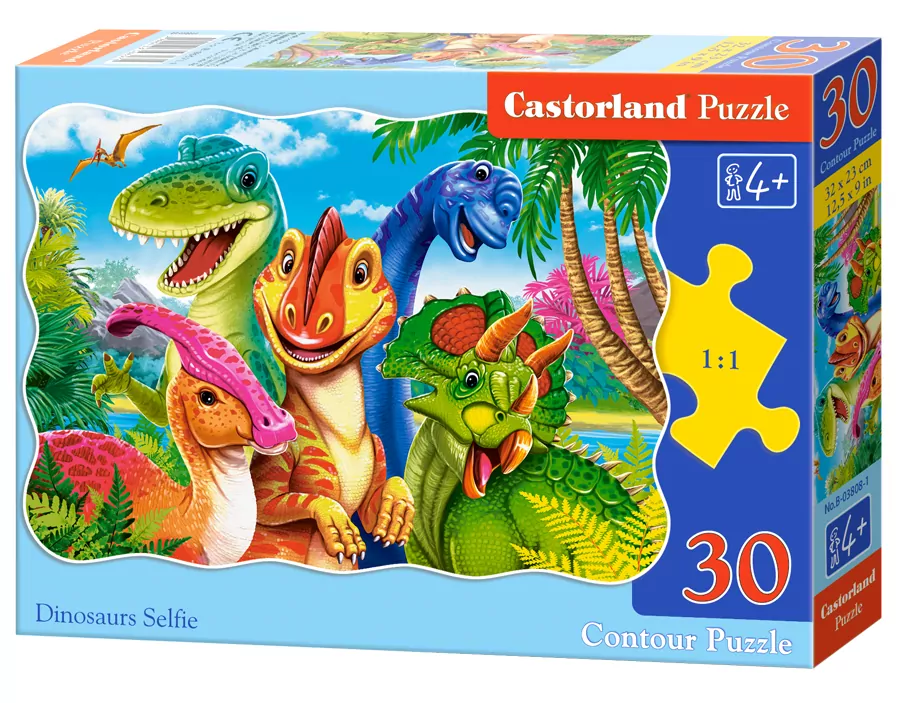 Castor. Puzzle 30. Dinosaurs Selfie - tantis.pl