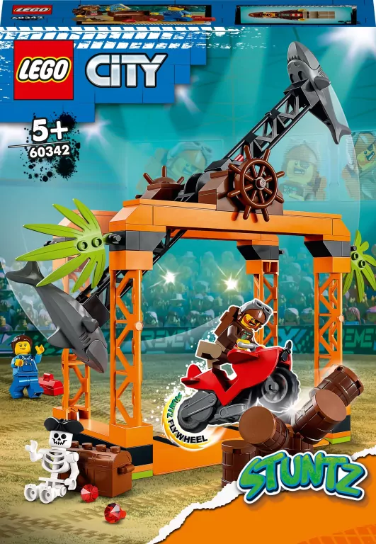 LEGO® City Stunt. Wyzwanie kaskaderskie: atak rekina. 60342 - tantis.pl