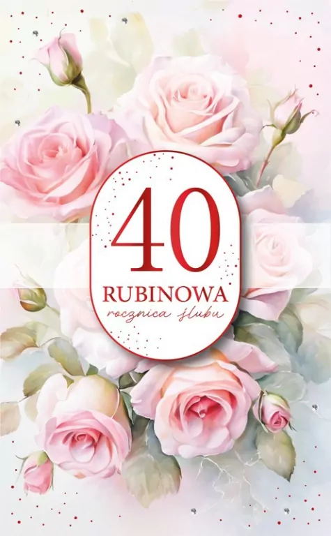 Karnet Rocznica Ślubu 40 - tantis.pl