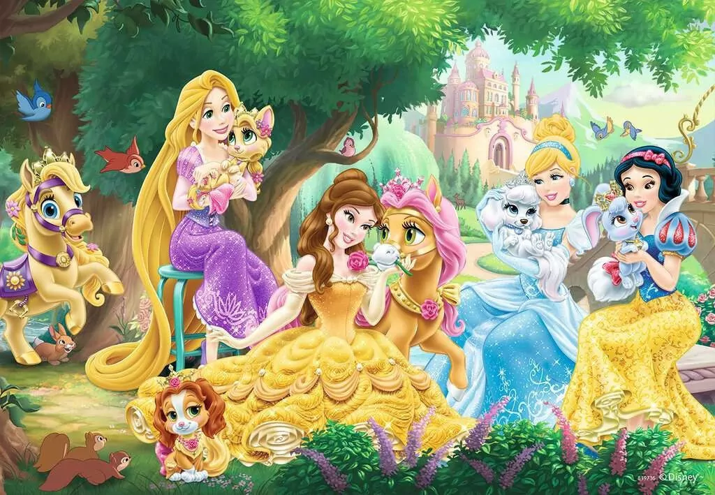 Disney Księżniczki. Przyjaciele księżniczek. Puzzle 2x24 elementy. Ravensburger. 089529. - tantis.pl