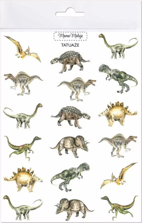 Tatuaże zmywalne. Dinozaury - tantis.pl
