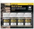 Vallejo: 73.191 - Pigment Set - Mud & Sand (4x35 ml) - tantis.pl