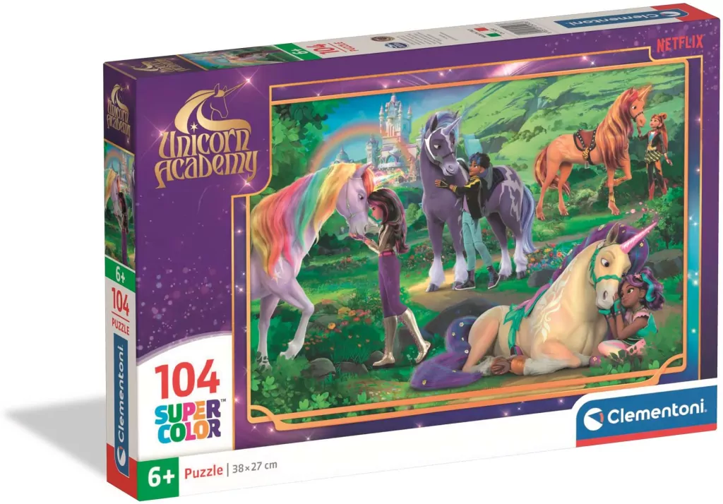 Puzzle 104 Super Kolor Unicorn Academy - tantis.pl