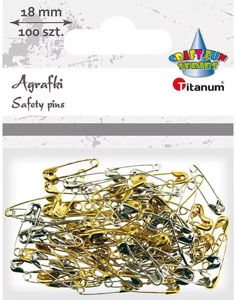 Agrafki metalowe 5x18mm złote srebrne - tantis.pl