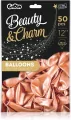 Balony B&C metaliczne różowo-złote 30cm 50szt - tantis.pl