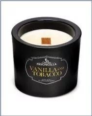 Świeczka sojowa Vanilla and Tabacco czarna 170g - tantis.pl