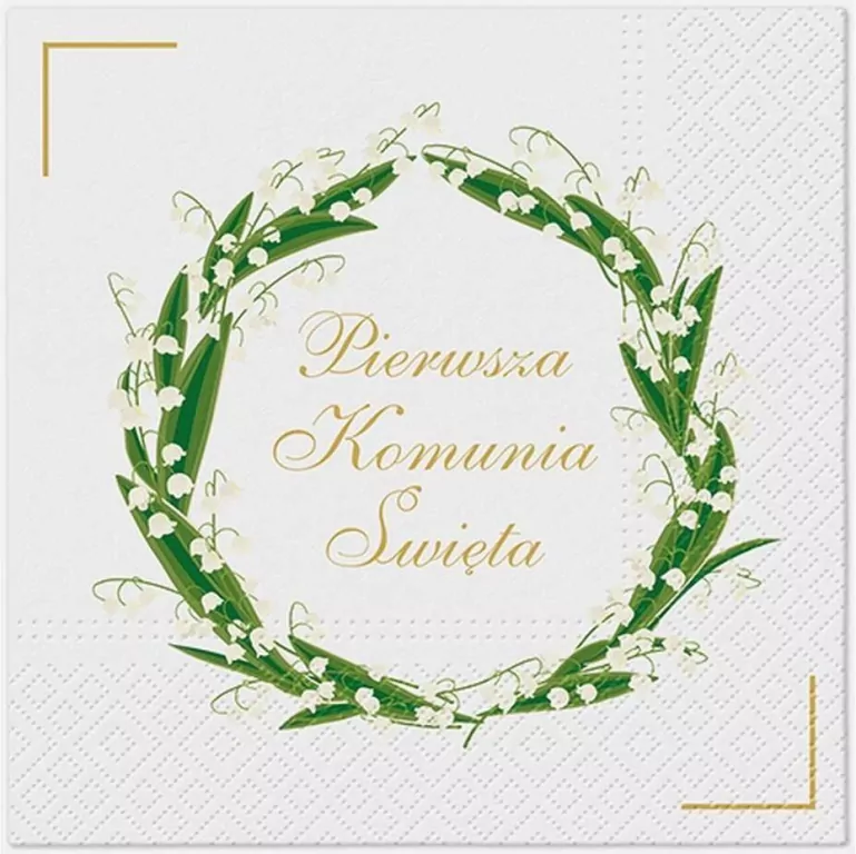 Serwetki Komunia 33x33cm - tantis.pl