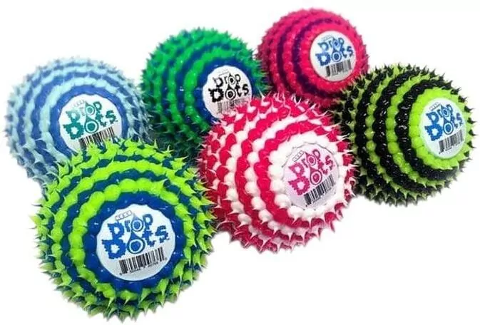 Piłeczka z kolcami Drop Dot 6,5cm mix - tantis.pl