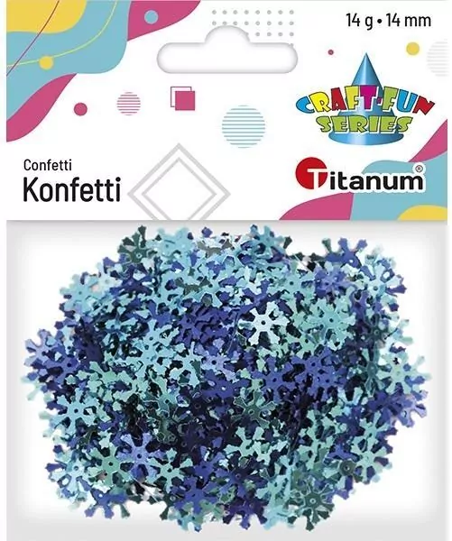 Konfetti Płatki śniegu14mm morski, ultramaryna 14g - tantis.pl