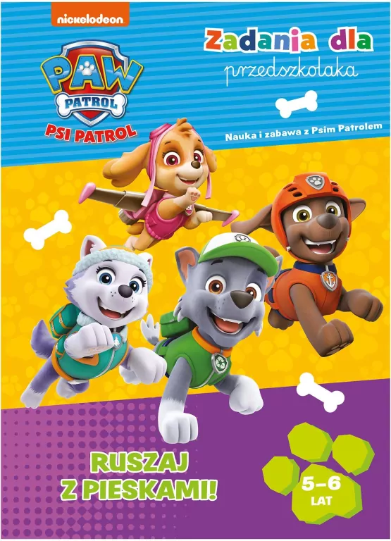 Psi Patrol. Zadania dla przedszkolaka cz. 5 Ruszaj z pieskami! - tantis.pl