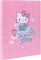 Teczka przestrzenna tekturowa z gumką A5 Hello Kitty pink wzór 2 - tantis.pl
