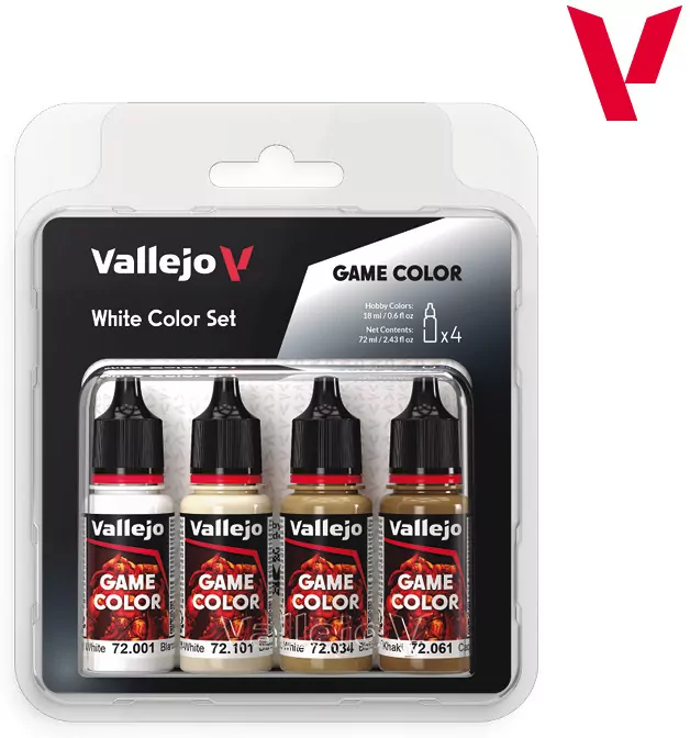 Vallejo: 72.386 - Game Color - White Color Set (4x18 ml) - tantis.pl