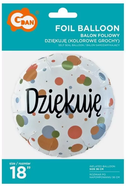 Balon foliowy. Dziękuję - tantis.pl