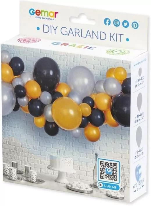 Girlanda balonowa DIY, 65 sztuk - tantis.pl