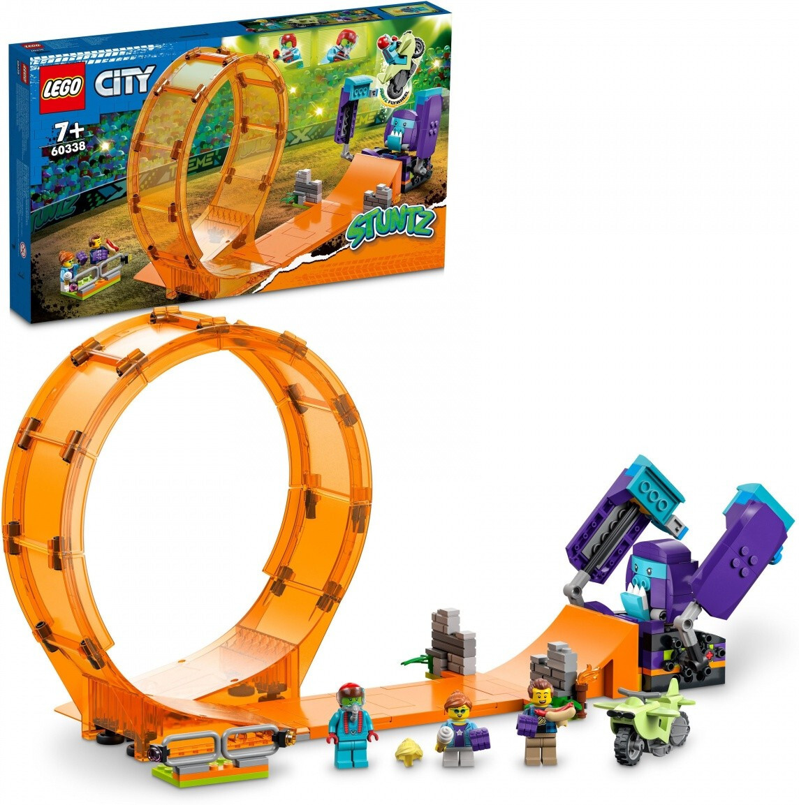 LEGO® City Stunt. Kaskaderska pętla i szympans demolka. 60338