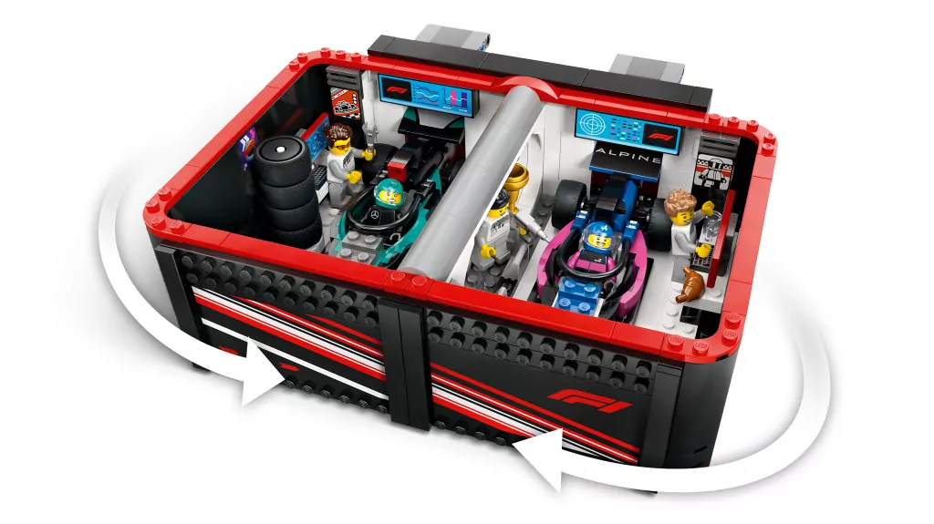 LEGO® City. F1® Garaż i bolidy Mercedes-AMG i Alpine 60444 - tantis.pl