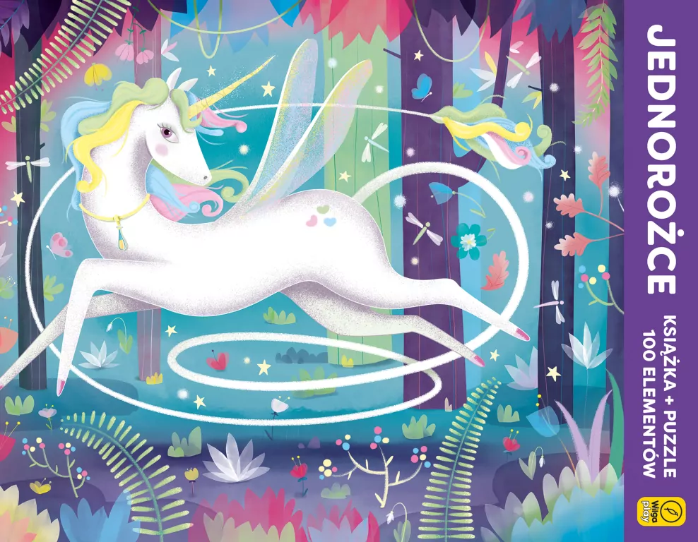 Książka i puzzle. Jednorożce, 100 elementów - tantis.pl