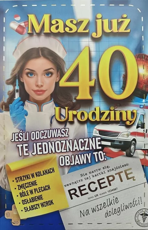 Karnet urodziny 40 - tantis.pl
