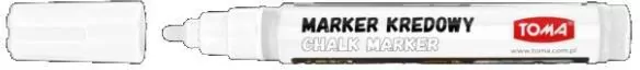 Marker kredowy 4,45 mm biały TOMA - tantis.pl