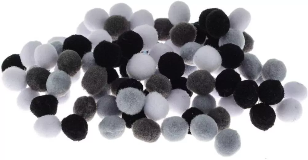 Pompony szare 10mm - tantis.pl