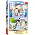 Puzzle 2x24 Zabawna Bluey TREFL - tantis.pl
