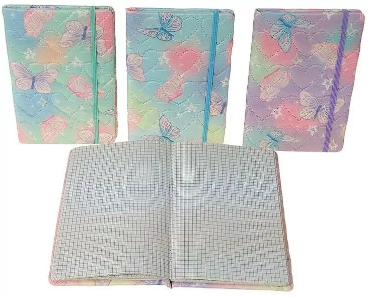 Notes z gumką Motyle MIX - tantis.pl