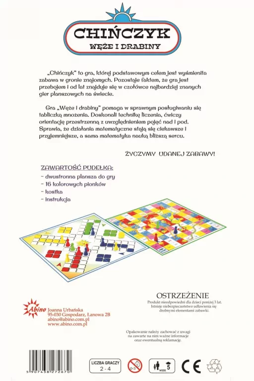 Chińczyk. Węże i drabiny - tantis.pl