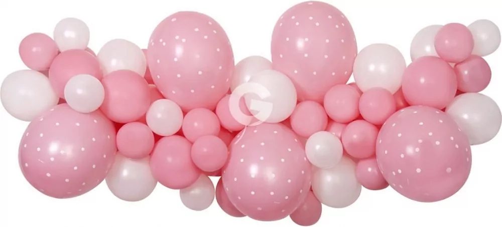 Girlanda balonowa DIY Baby Pink 65 balonów + taśma - tantis.pl