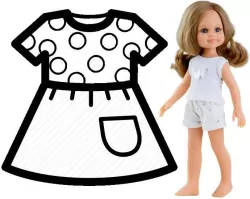 Ubranko piżama dla lalek 32cm