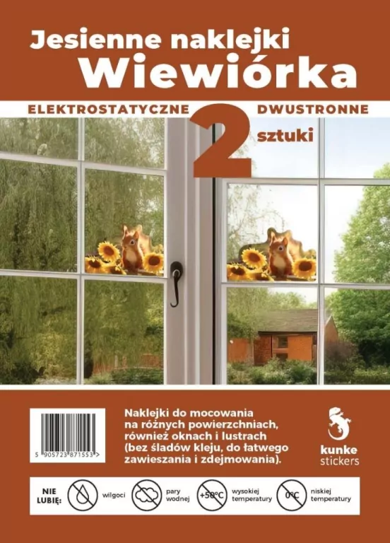 Naklejki jesienne Wiewiórka - tantis.pl