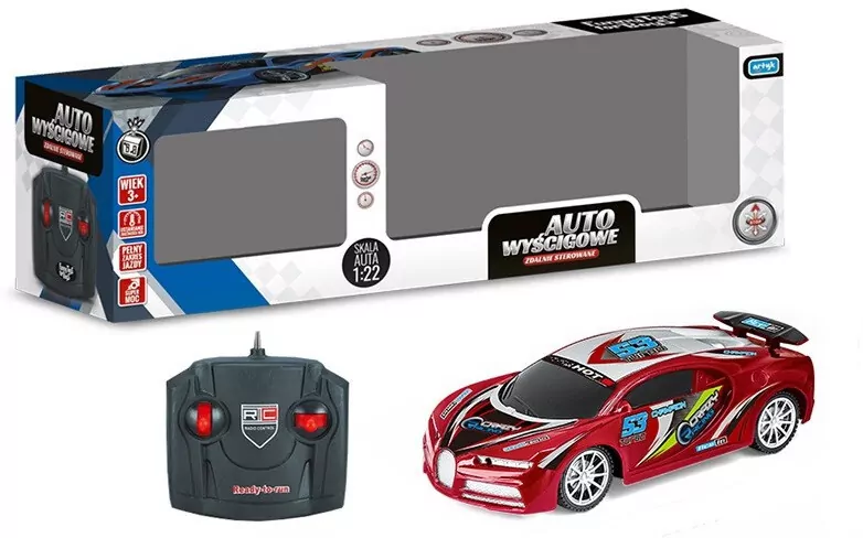 Auto wyścigowe zdalnie sterowane czerwone - tantis.pl
