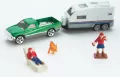 Matchbox. Samochód z przyczepą i akcesoriami - tantis.pl
