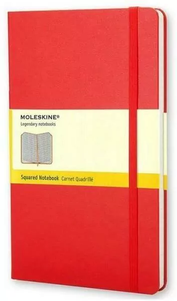 Notes Classic 13x21 tw. kratka- czerwony MOLESKINE - tantis.pl
