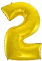 Balon foliowy. "Cyfra 2", złota, 92 cm - tantis.pl