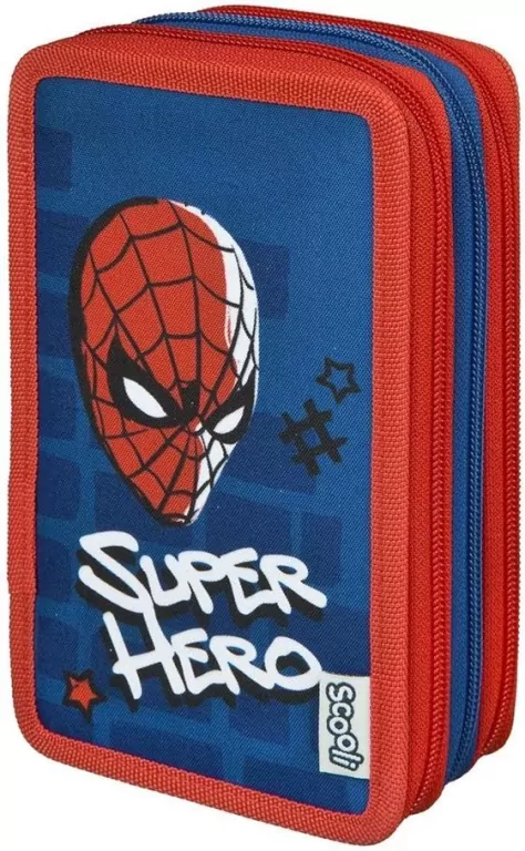 Piórnik potrójny z wyposażeniem Spider-Man - tantis.pl