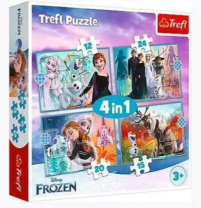 Puzzle 4w1. Frozen. Niezwykły świat - tantis.pl