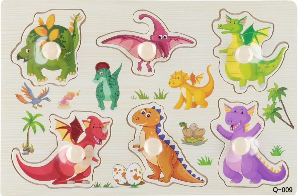 Układanka drewniana Dino 23x15x1 - tantis.pl