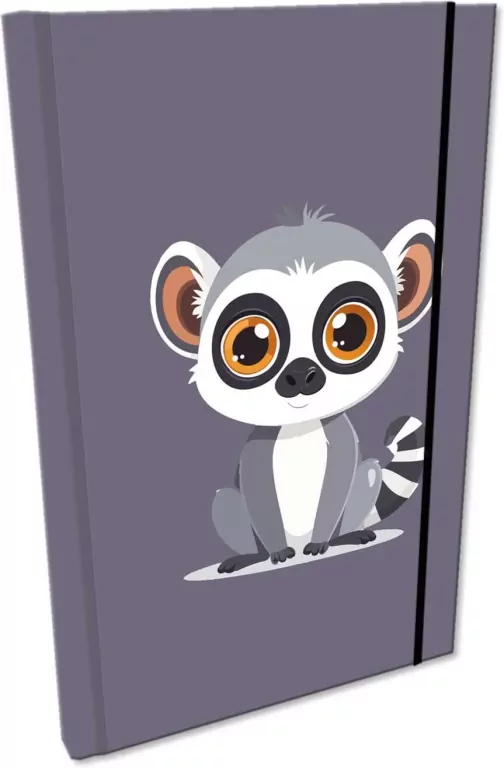 Notes A5 kratka z gumką Soft Touch Lemur - tantis.pl