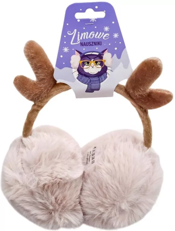 Zimowe nauszniki z rogami - tantis.pl
