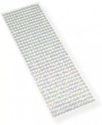 Kryształki samoprzylepne srebrne 6mm - tantis.pl