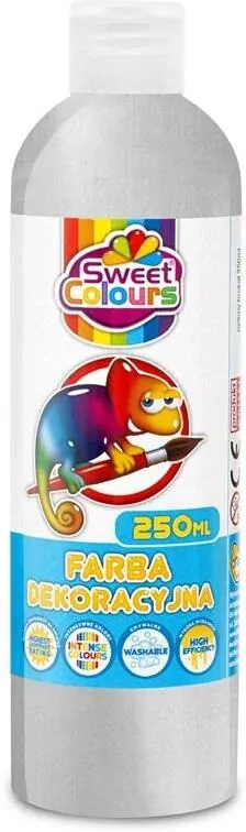 Farba dekoracyjna metaliczna 250ml. Srebrna - tantis.pl