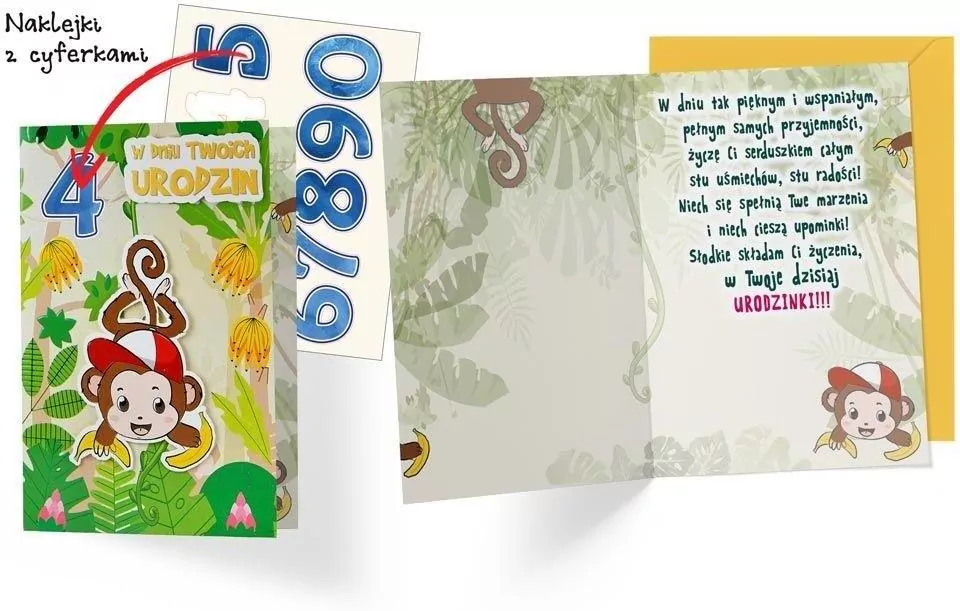 Karnet Urodziny (wymienne cyfry) - tantis.pl