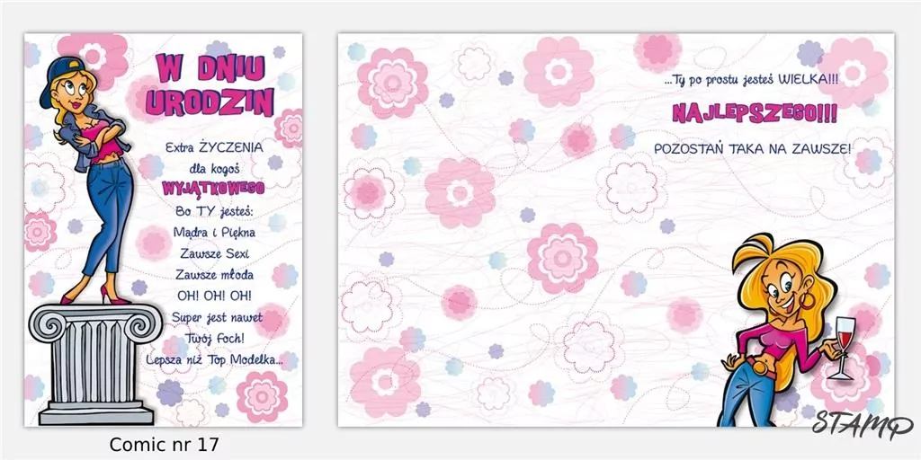 Karnet Comic B6 + koperta, wzór nr 17 - tantis.pl