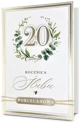 Karnet Rocznica ślubu 20