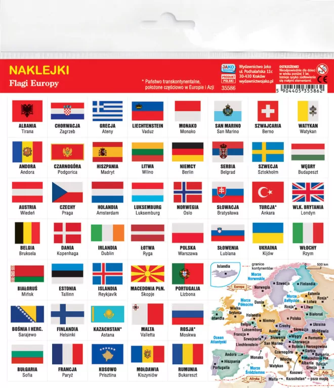 Naklejki Flagi Europy - tantis.pl
