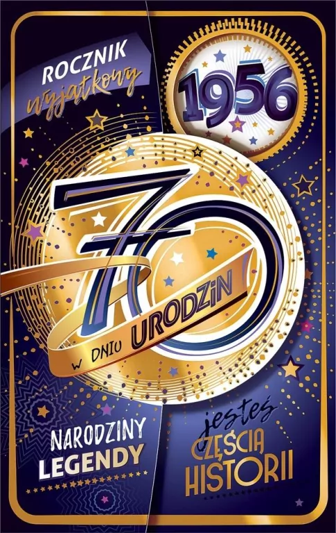 Kartka okolicznościowa Urodziny 70 - tantis.pl