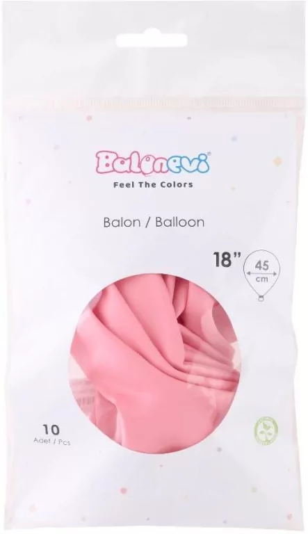 Balony lateksowe Pastel różowe 45cm - tantis.pl