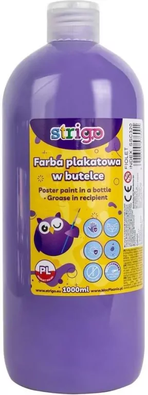 Farba plakatowa w butelce 1000ml fioletowy - tantis.pl
