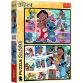 Puzzle 2x200 Wesołe życie Stitcha TREFL - tantis.pl