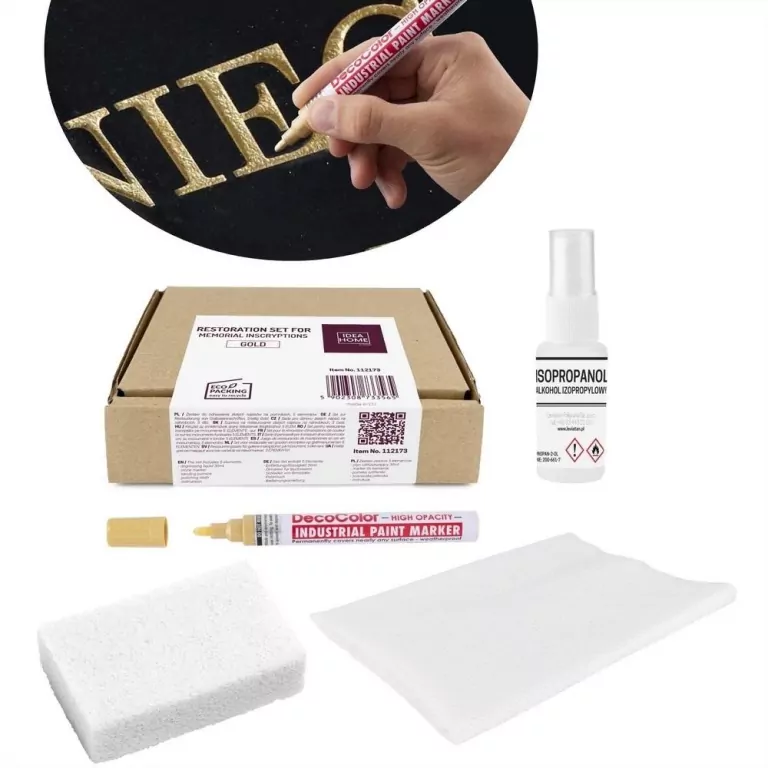 Zestaw do renowacji złotych napisów na pomnikach - tantis.pl